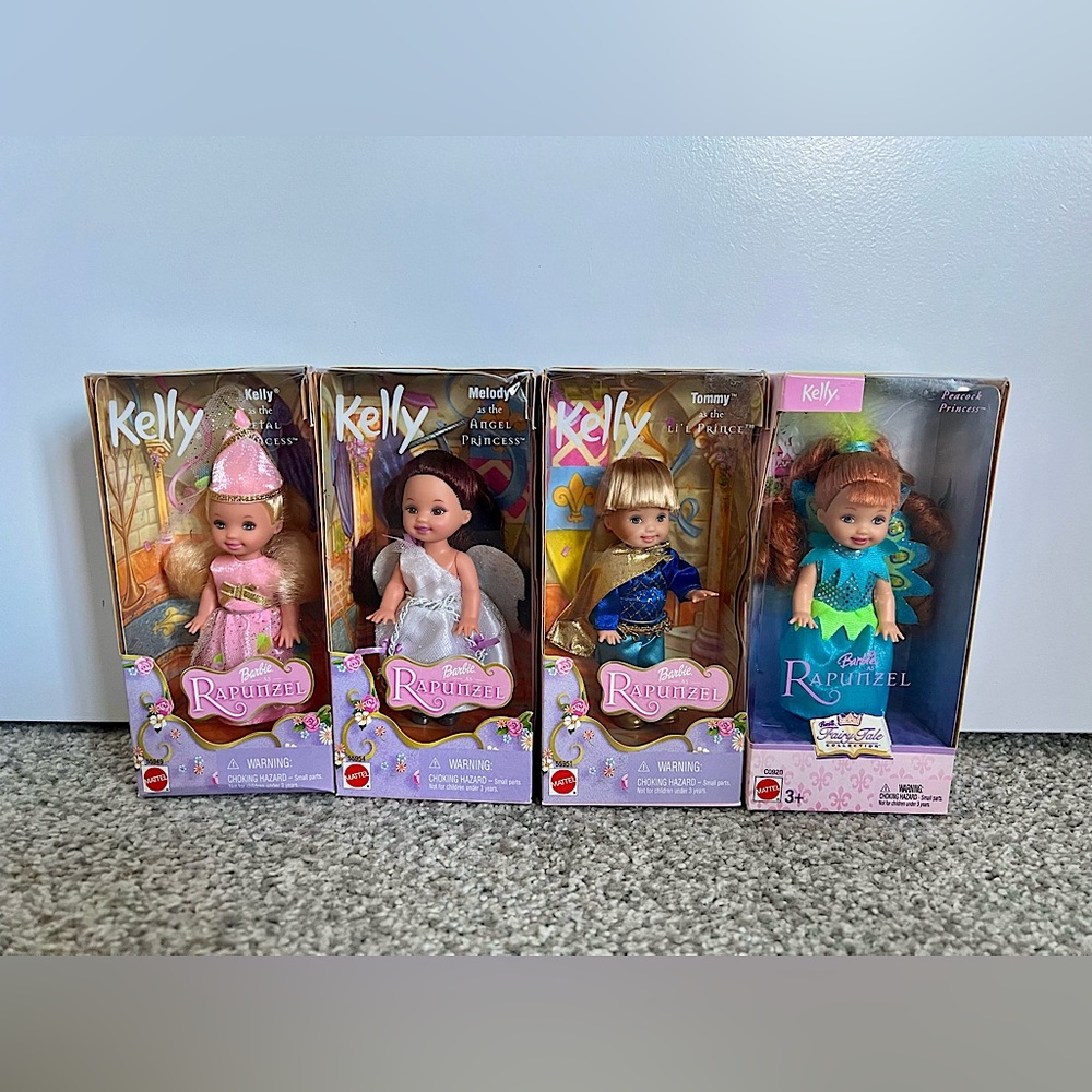 Barbie Kelly Rapunzel dolls - set of 4